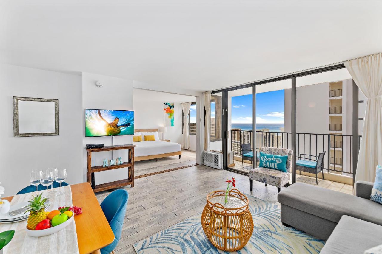 1Br With Great Ocean Views, 1 Block To Waikiki Beach 호놀룰루 외부 사진